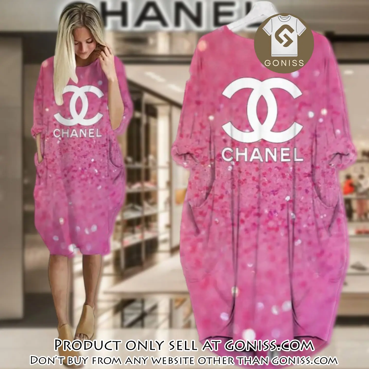 Chanel bling batwing pocket dress luxury brand for women pd076 gn0504520